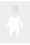 Baby 3-Piece Duck Print Hat and Booties Jumpsuit Set Gray 1728 - 3