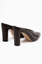 Betti Brown Closed-Front Pointed-Toe Women's Heeled Slippers - 6