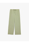 Flat Wide-Legged Pants with Belted Waist and Pockets - 3