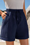 Women's Comfortable Cut Summer Shorts with Elastic Waist and Pockets - 2
