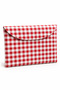 13-14 Inch -15.6 Inch Red Checkered Pattern Laptop Sleeve, Women's Notebook Sleeve, Briefcase - 3