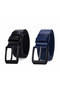 Men's 100% Genuine Buffalo Leather Black Buckle Men's Jeans Belt 4.5 cm Jeans Belt