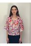 Retro Style Loose Short Sleeve Shirt Women's Multi-Color - 8