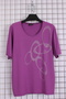 Women's Plus Size Lycra Crew Neck Stone Print Short Sleeve Mom T-Shirt Combed Cotton Blouse - 2