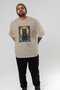 For the Sake of Cats 12 Front Cat Printed Beige Oversize T-Shirt 100% Cotton Unisex Cat Lover Premium Design - 7