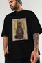 For the Love of Cats 97 Front Cat Printed Black Oversize T-Shirt 100% Cotton Unisex Cat Lover Premium Design - 3
