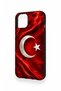 iPhone 14 Compatible Turkish Flag Patterned Silicone Case - 4