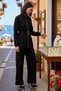 Women's Plus Size Long Sleeve Zippered Belt Detailed Relaxed Cut Knitted Tunic Set Casual Modern - 2