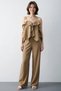 Women's Plus Size Thin Strap Ruffle Voile Woven Blouse Pants Set V-Neck Sleeveless Casual Comfortable - 4