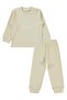 Smiling Face Printed Pajama Set for 1-7 Years Old - Beige - 2