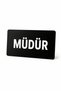 Black Plexiglass Sign with the Words "Manager" - 22X8 cm Gray Foil, Adhesiveable - 2