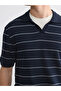 Esvab • Modern & Distinctive Devrik Roba Collar Striped Men's T-Shirt - 3