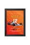 Alayra Ayrton Senna Formula One Racer Car F1 12 Poster Framed Painting with a Black Frame (9inches