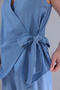 Tie-Fastened Double-Breasted Modal Tencel Fabric Blouse Shirt - 5