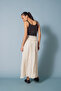 Skirt with Slit Detail Natural - 4