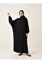 Bat Sleeve Ferace Shirt with Collar, Buttons, Cuffs and Pockets, Black 9559-26 - 2