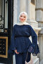 Women's Ruffled Sleeves Spanish Sleeve Set Navy Blue - 5