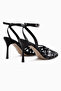 Eleni Black Ankle Buckle Women's Heeled Shoes - 5