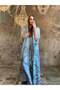 Azure Fleur Printed Abaya with Matching Printed Sheila (3 PIECES SET) - 5