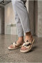 Wle Women's Slippers with Platinum Buckle Leather - 2