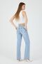 Women's Light Blue High Waist Straight Fit Jean Pants - Modern Cut & Comfortable Fit - 6