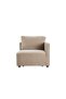Benjo Corner Wedge Fabric Modular Sofa | Single Seater Chair | L92xW92xH90cm - Champange - 3
