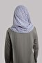 Gray Practical Ready-To-Wear Shawl Patterned Chiffon Hijab Bonnet 2415_15 - 3