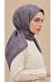 Mi̇reya 120*120 cm Cotton Scarf - Navy Blue / Purple - 5