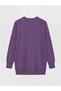 New Season Purple Crew Neck Women's Knitwear Tunic - 2