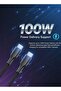 Charging Cable BroidLine Fabric USB-C to USB-C 1m 100W - Black - 2