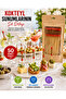 50 Pieces Decorative Red Braided Bamboo Toothpicks 12 cm Cocktail Party Sofa Presentation Stick Set Package - 5