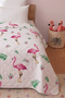 غطاء سرير مبطن فردي من فلامينجو مقاس 155 × 230 سم - 4