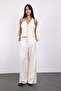 Natural Linen Blend Vest and Trousers Set - 2