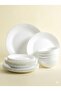 18 Pcs Opal ware Dinner set 6 x Dinner plate, 6 x Dessert plate, 6 x Bowl Microwave Freezer Dishwasher safe BPA-Free