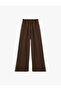 Comfortable Fit, Pleated Waist, Lace-Up Wide-Leg Pants - 3