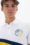 Men's White Printed Regular Fit 95% Cotton 5% Lycra Polo Event Tshirt Y 25374303701 - 2