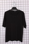 Women's Plus Size Stretch Fabric Bicycle Notched Collar Rhinestone Short Sleeve Mom T-Shirt Combed Cotton Blouse - 2