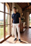 Basic Slim Fit Chino Linen Trousers - 3