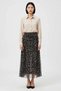 Women's Maxi Skirt Leopard Patterned Tulle Textured Elastic Waist Detail Long Comfortable Cut Casual Modern Stylish - 4