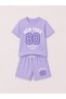 Girl's New York 80 Printed Shorts Summer 2-Piece Set