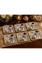 Premium Knitted Series 6-Piece Square Presentation Tray 23X23 cm Promise Engagement Coffee Presentation Tray - 3