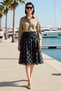 Women's Plus Size Maxi Skirt Tulle Fabric Ethnic Pattern Shirring Detailed Boho Chic Stretchy Knitted Daily Casual - 3