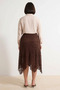 Women's Plus Size Asymmetrical Lace Midi Skirt Flexible Knitted Fabric Handkerchief Cut Comfortable Casual Modern Stylish - 5