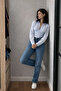 Women's Flexible Classic Dark Blue Palazzo Jeans - 6