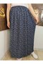 Elastic Waist, Vibrant Colored Patterned Viscose Printed Fabric Maxi Skirt, Prayer Skirt, Size 38, 100 kg - 3