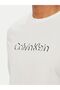 White Logo Printed Men's T-Shirt - 4
