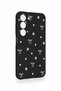 Samsung S23 Compatible Mini Bow Black Patterned Silicone Case - 3