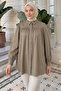 Wide Belted Shirt Y0134 - Light Khaki - 4
