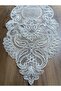 French Lace Runner and Placemat Set for 6 People with Gold Glitter - 4