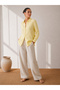 Women's Natural Textured Long Sleeve Shirt Blouse